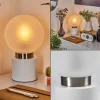 Lampe de table Flawil Nickel mat, Blanc, 1 lumière