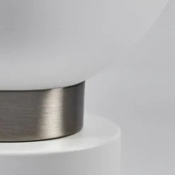 Lampe de table Flawil Nickel mat, Blanc, 1 lumière