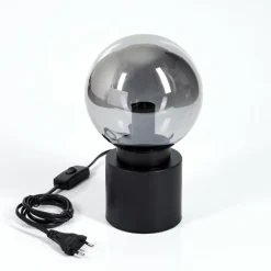Lampe de table Flawil Noir, 1 lumière