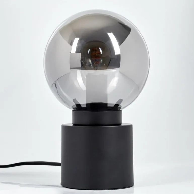 Lampe de table Flawil Noir, 1 lumière