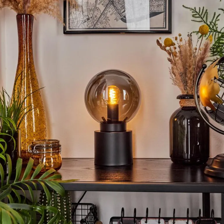 Lampe de table Flawil Noir, 1 lumière
