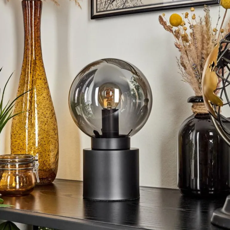 Lampe de table Flawil Noir, 1 lumière