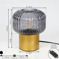 Lampe de table Gallo Or, Laiton, 1 lumière