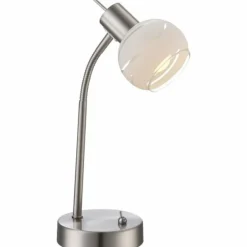 Lampe de table Globo ELLIOTT Nickel mat, 1 lumière