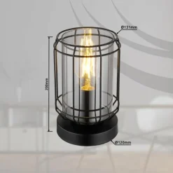 Lampe de table Globo KAMMI Noir, 1 lumière