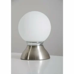 Lampe de table Globo Kitty Chrome, Nickel mat, 1 lumière