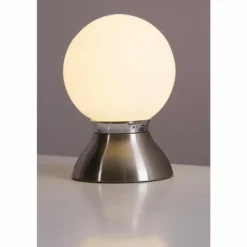 Lampe de table Globo Kitty Chrome, Nickel mat, 1 lumière