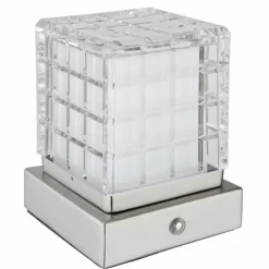 Lampe de table Globo LUNKI LED Nickel mat, 1 lumière