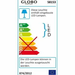 Lampe de table Globo ORION Chrome, Nickel mat, 48 lumières