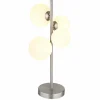 Lampe de table Globo RIHA LED Nickel mat, 4 lumières