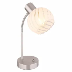 Lampe de table Globo WILLY Nickel mat, 1 lumière