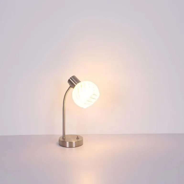 Lampe de table Globo WILLY Nickel mat, 1 lumière