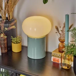 Lampe de table Godrie Bleu, 1 lumière