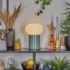 Lampe de table Godrie Bleu, 1 lumière