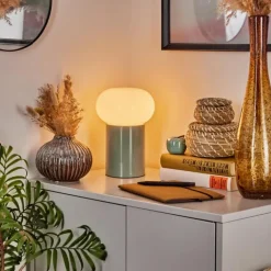Lampe de table Godrie Bleu, 1 lumière