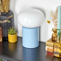 Lampe de table Godrie Bleu, 1 lumière