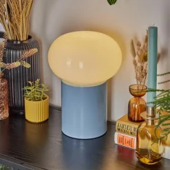 Lampe de table Godrie Bleu, 1 lumière