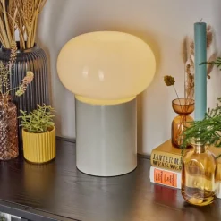 Lampe de table Godrie Crème, 1 lumière