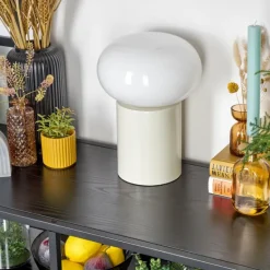 Lampe de table Godrie Crème, 1 lumière