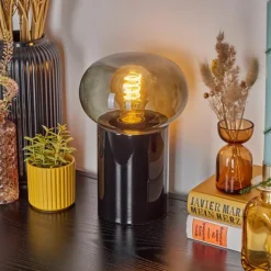 Lampe de table Godrie Noir, 1 lumière