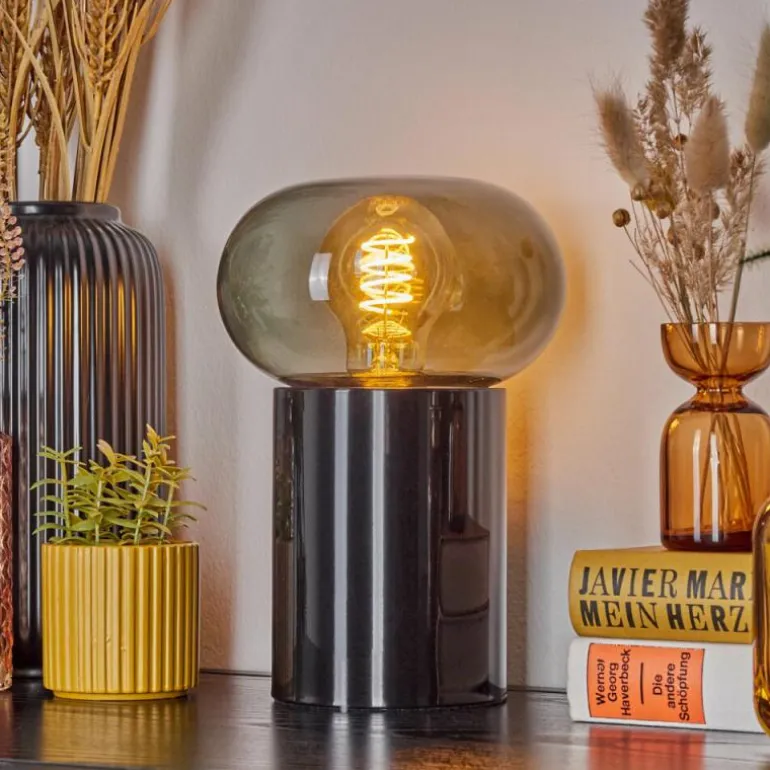 Lampe de table Godrie Noir, 1 lumière