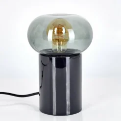 Lampe de table Godrie Noir, 1 lumière
