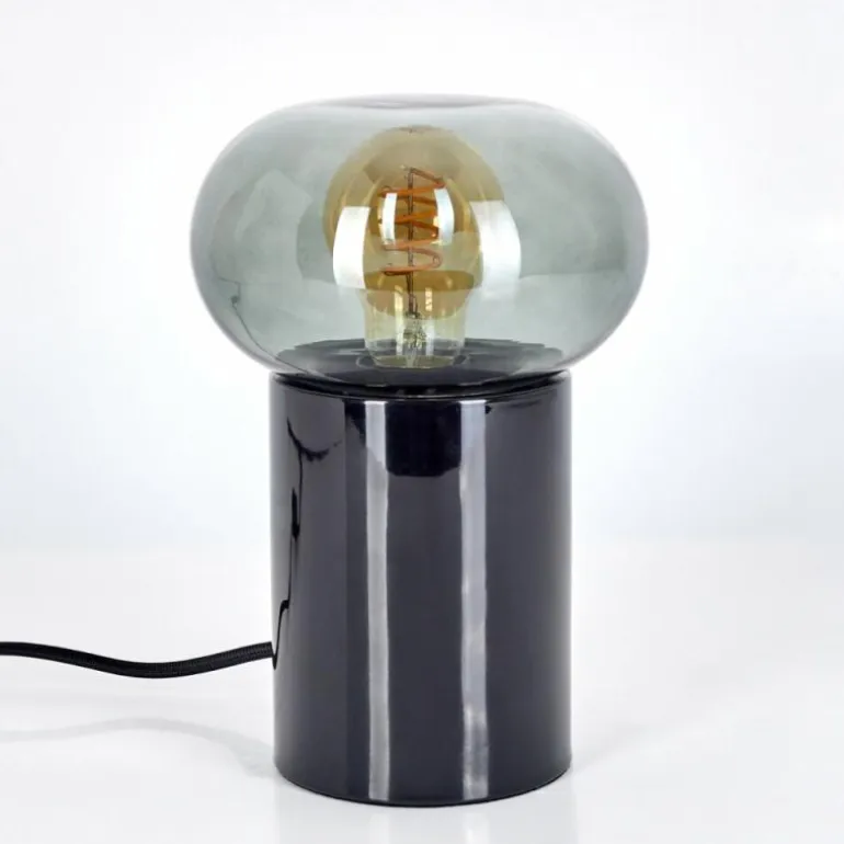 Lampe de table Godrie Noir, 1 lumière