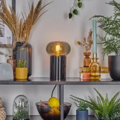 Lampe de table Godrie Noir, 1 lumière