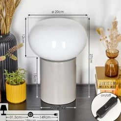 Lampe de table Godrie Taupe, 1 lumière