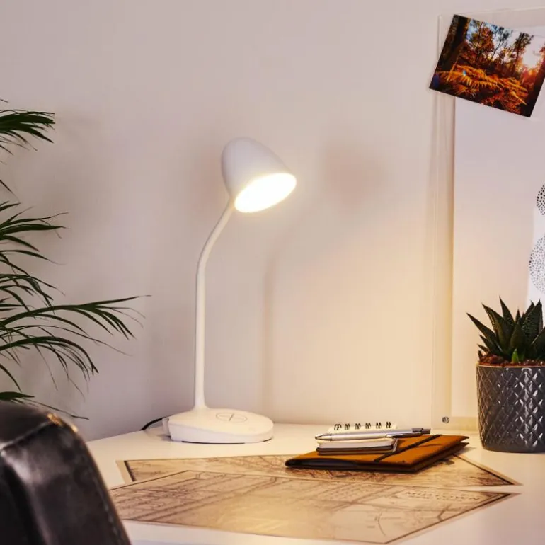 Lampe de table Grenoble LED Blanc, 1 lumière