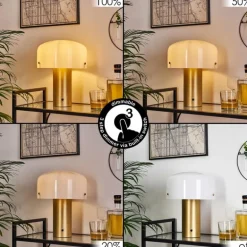 Lampe de table Guicia Or, Laiton, 1 lumière