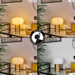Lampe de table Guicia Or, Laiton, 1 lumière
