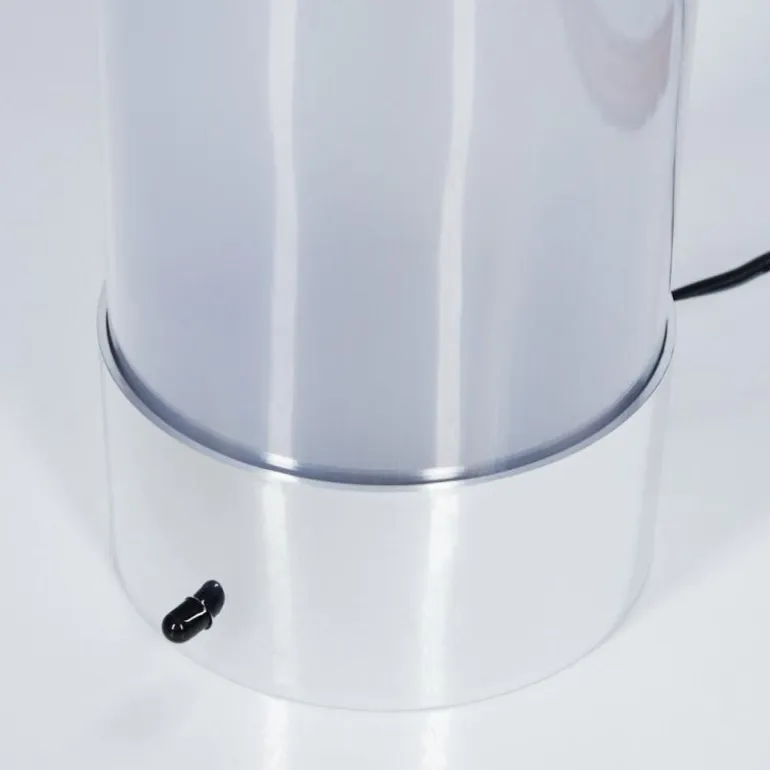 Lampe de table Hatara LED Chrome, 1 lumière, Télécommandes, Changeur de couleurs
