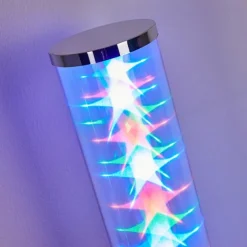 Lampe de table Hatara LED Chrome, 1 lumière, Télécommandes, Changeur de couleurs