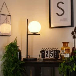 Lampe de table Hogatza Noir, 1 lumière