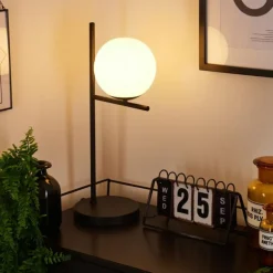 Lampe de table Hogatza Noir, 1 lumière