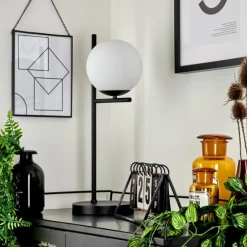 Lampe de table Hogatza Noir, 1 lumière