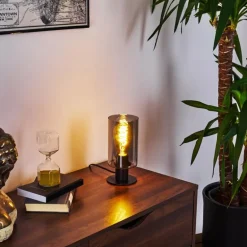 Lampe de table Hunouri Noir, 1 lumière