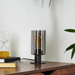 Lampe de table Hunouri Noir, 1 lumière