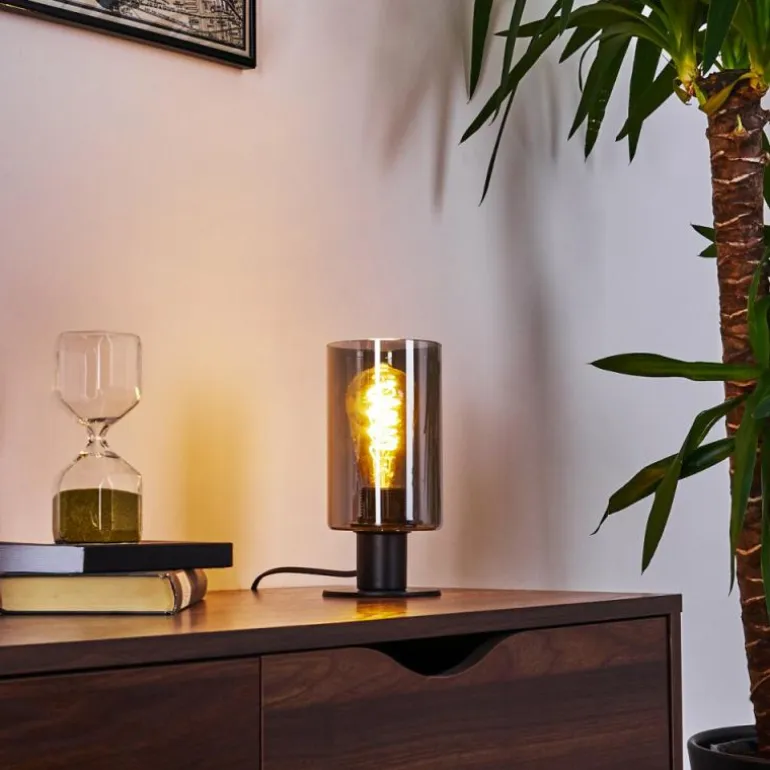 Lampe de table Hunouri Noir, 1 lumière