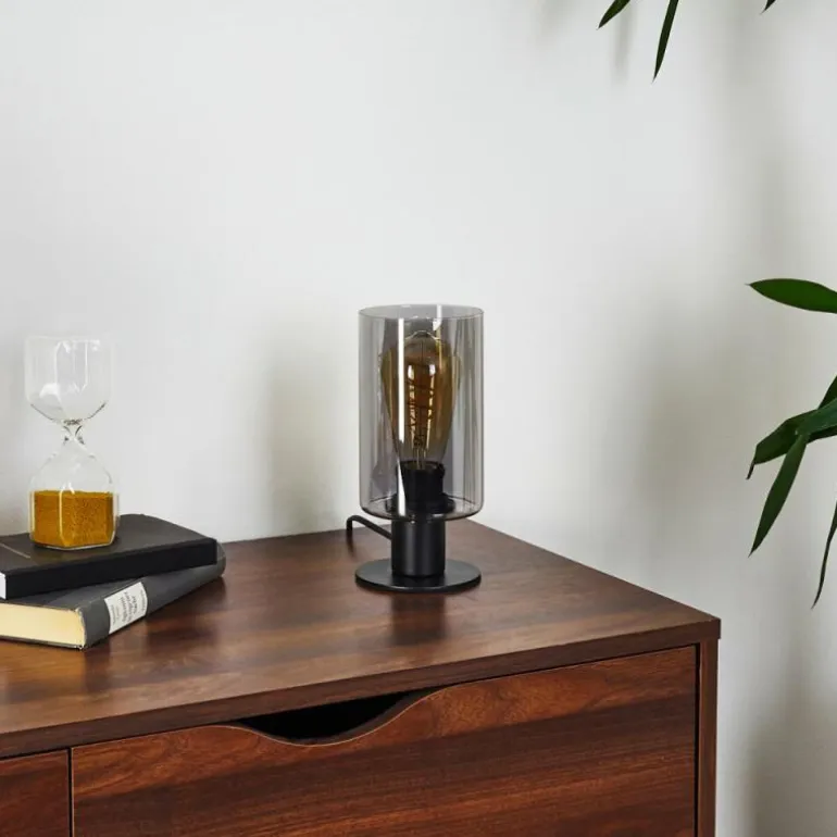 Lampe de table Hunouri Noir, 1 lumière