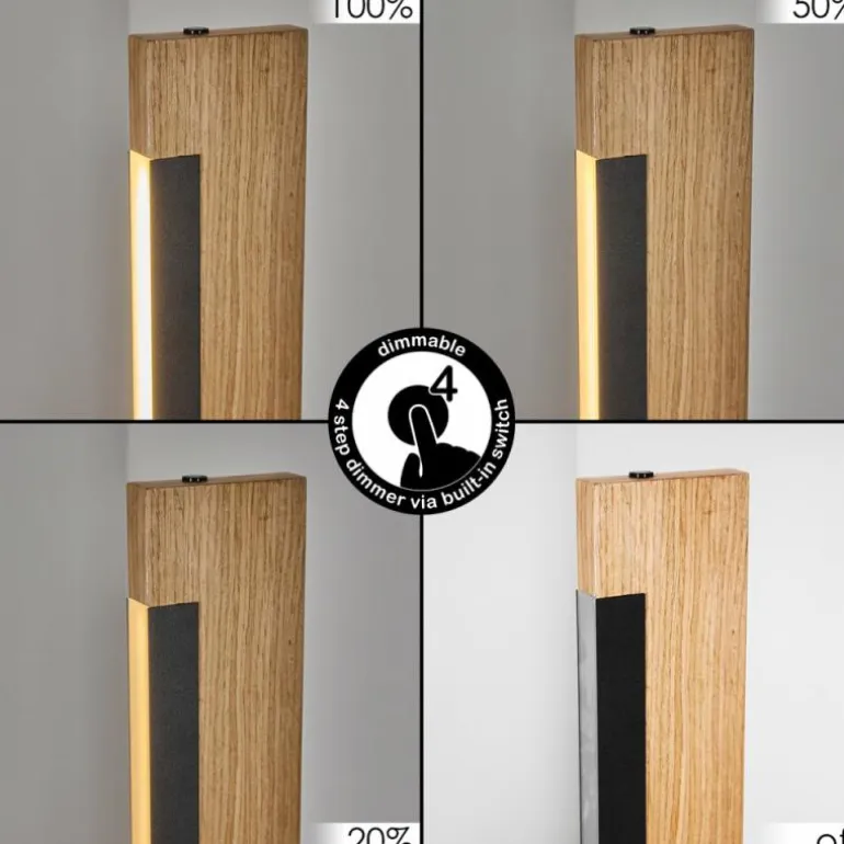 Lampe de table Inzino LED Écru, Noir, 1 lumière