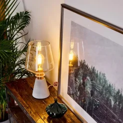 Lampe de table Jaen Gris, Cuivre, 1 lumière