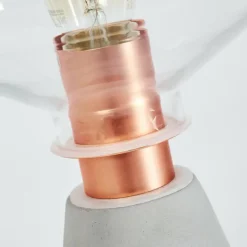 Lampe de table Jaen Gris, Cuivre, 1 lumière