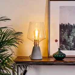 Lampe de table Jaen Gris, Cuivre, 1 lumière