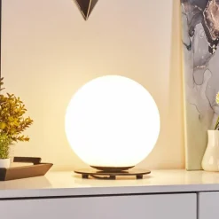 Lampe de table Karhia Noir, 1 lumière