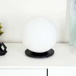 Lampe de table Karhia Noir, 1 lumière