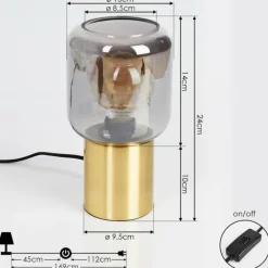 Lampe de table Keppoch Laiton, 1 lumière