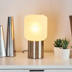 Lampe de table Keppoch Nickel mat, 1 lumière
