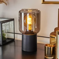 Lampe de table Keppoch Noir, 1 lumière